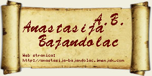 Anastasija Bajandolac vizit kartica